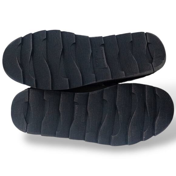 MUK LUKS Patti Cable Knit Sweater Cuff Booties 7 Red Gray Plaid Brown Black - Picture 7 of 7